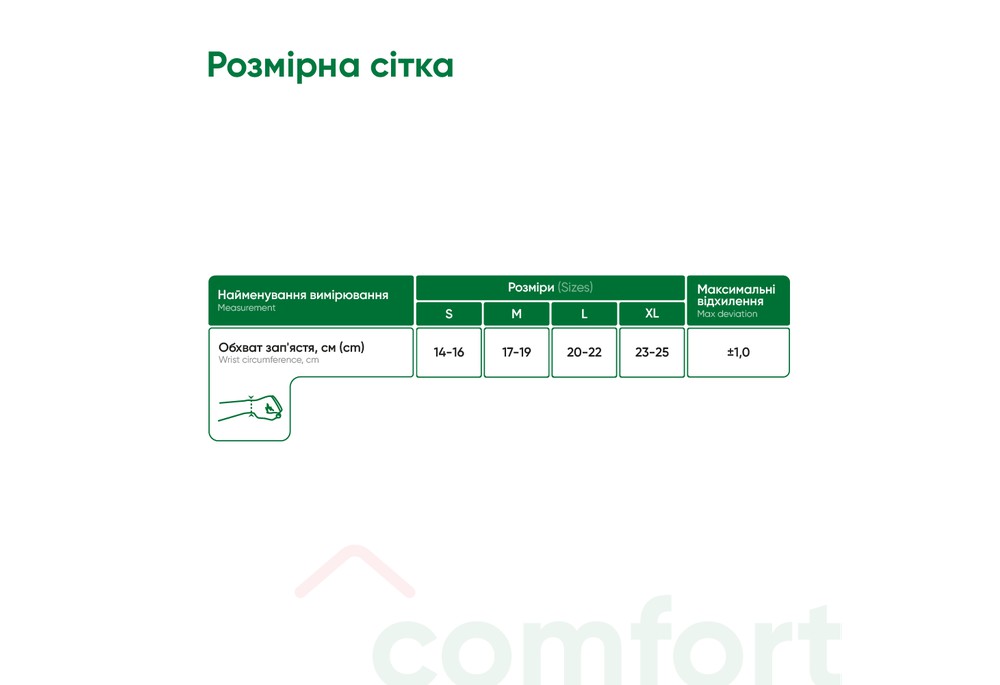 Бандаж на променезап'ястковий суглоб Медтекстиль 8506 еластичний, розмір M